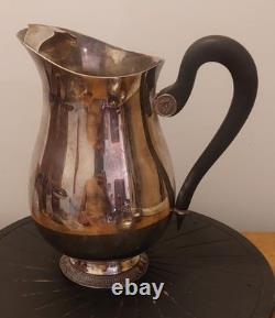 Christofle Malmaison Silver Plated Water Pitcher Jug French Elegance Art Design