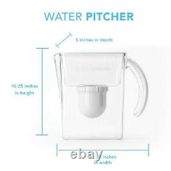 Clearly Filtered Water Fridge Filter Pitcher + Replacement Filters 6-PACK DEAL