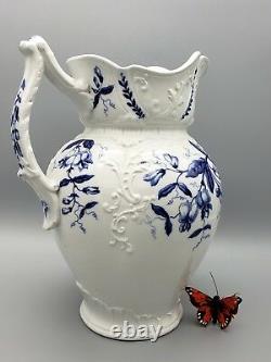 Clementson Brothers Water Pitcher Jug 1891 1916 Sweet Pea Ironstone