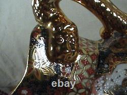 Cloisonne Water Pitcher Jug Enameled Bird Butterflies Gold Serpent/Snake Handle