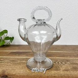 Communal Holy Water Jug / Cantir in Hand Blown Glass Antique 19th Century