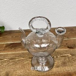 Communal Holy Water Jug / Cantir in Hand Blown Glass Antique 19th Century