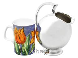 Continental Sterling Silver Water Jug Design Style Vintage Circa 1960