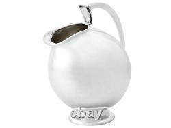 Continental Sterling Silver Water Jug Design Style Vintage Circa 1960