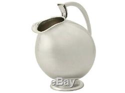 Continental Sterling Silver Water Jug Design Style Vintage Circa 1960