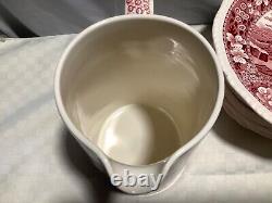 Copeland Spode Tower Pink 50 Oz Pitcher 7 7/8 Hot Water Jug Oval Stamp England