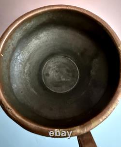 Copper Antique 19th Century Farmhouse Water Jug Pitcher Hammered Dovetail Joint