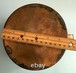 Copper Antique 19th Century Farmhouse Water Jug Pitcher Hammered Dovetail Joint