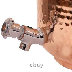 Copper Hammered Water Pitchers Storage Container Water Dispenser Matka 16 Litre