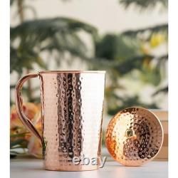 Copper Jug Pitcher, Storage & Serving Water, Yoga Ayurveda Healing 1500 ml