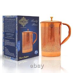 Copper Jug Pitcher, Storage & Serving Water, Yoga Ayurveda Healing 1500 ml