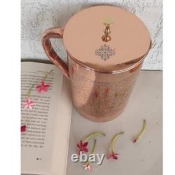 Copper Jug Pitcher, Storage & Serving Water, Yoga Ayurveda Healing 1500 ml Copper Jug Pitcher, Storage & Serving Water, Yoga Ayurveda Healing 1500 ml
