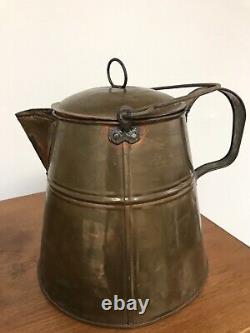 Copper Pitcher Jug with lid Antique & Handcrafted Rare Vintage Cooper Pitcher