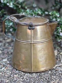 Copper Pitcher Jug with lid Antique & Handcrafted Rare Vintage Cooper Pitcher