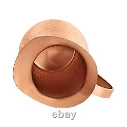 Copper Pitcher Water Mugs Handmade Hammered Large Jug with Lid 100% Pure Copp