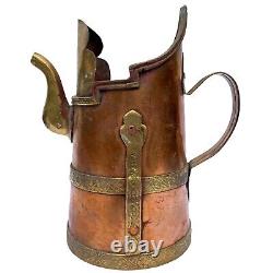 Copper Tibetan Water Offering Vessel Buddhist Nepal Pitcher Drink Viking Jug Mug