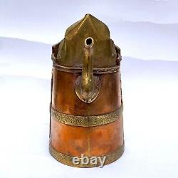 Copper Tibetan Water Offering Vessel Buddhist Nepal Pitcher Drink Viking Jug Mug