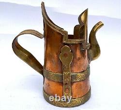 Copper Tibetan Water Offering Vessel Buddhist Nepali Pitcher Drink Tea Jug Mug