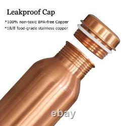 Copper Water Bottle Vessel For Drinking Home Health Benefits 1000 ml