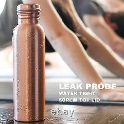 Copper Water Bottle Vessel For Drinking Home Health Benefits 1000 ml