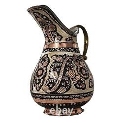 Copper Water Jug Pitcher Hammered Ayurvedic Moscow Mule Vessel For Drinking Farm