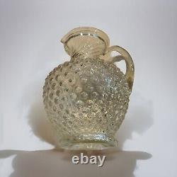 Cut Glass Water Juice Wine Beverage Pitcher Jug Multi-Patterned Hobnail Twisted