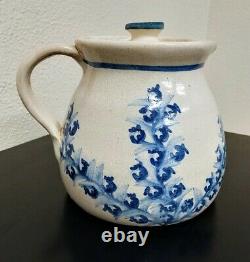 DORCHESTER POTTERY N. RICCI FECIT C. A. H. BLUEBERRY WATER PITCHER Jug WithLID RARE