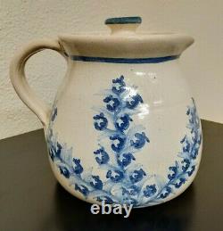 DORCHESTER POTTERY N. RICCI FECIT C. A. H. BLUEBERRY WATER PITCHER Jug WithLID RARE