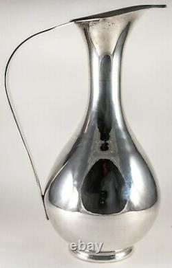 Danish Mid Century Modern Sterling Silver Water Pitcher 16.2 T. O