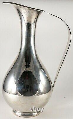 Danish Mid Century Modern Sterling Silver Water Pitcher 16.2 T. O