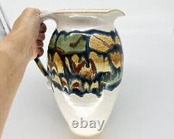 David & Sherry Hoffman Studio Pottery Virginia Large Water Pitcher Signed Dated
