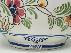 Delftse Pauw Polychrome Water Jug Pitcher Hand Painted Dutch Pottery Delftware