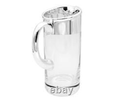 Deluxe Jug Glass Pitcher 1L 1.5L Fine Silver Juice Water