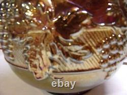 Dugan, Amethyst, Floral & Grape Carnival Glass Water Pitcher