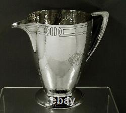 Durgin Sterling Water Pitcher c1910 HAND HAMMERED