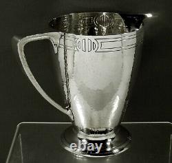 Durgin Sterling Water Pitcher c1910 HAND HAMMERED