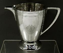 Durgin Sterling Water Pitcher c1910 HAND HAMMERED