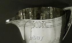 Durgin Sterling Water Pitcher c1910 HAND HAMMERED