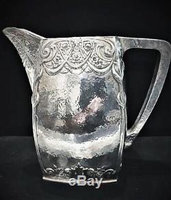 Dutch Arts & Crafts, Silver Plated Water Pitcher, 1900s