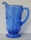 Eapg Greentown Blue Teardrop Tassel Water Pitcher