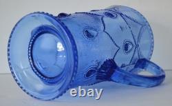 EAPG Greentown Blue Teardrop Tassel Water Pitcher