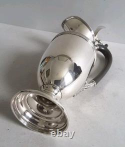 ELEGANT, ANTIQUE SOLID SILVER WATER / WINE JUG. 540gms. HT. 26.8cms. LON. 1919