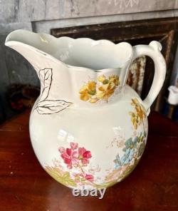 Early 1900's Johnson Brothers Large Floral Pitcher/Water Jug