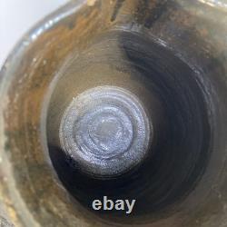Early American Folk Pottery Double Slip Alkaline Salt Glaze Pitcher Jug