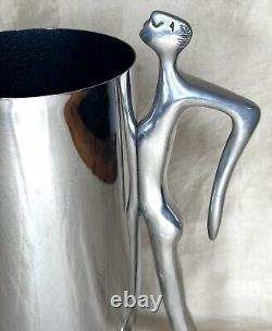 Early Production Carrol Boyes Man Figural Handle Stainless Steel Water Pitcher