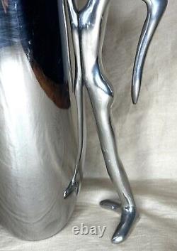 Early Production Carrol Boyes Man Figural Handle Stainless Steel Water Pitcher