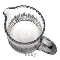 Edinburgh Water Pitcher Jug Crystal Appin Vertical & Criss Cross Cut Glass