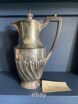 Edwardian Silver Coffee Pot Water / milk jug. Atkin Brothers Sheff 1907 Antique