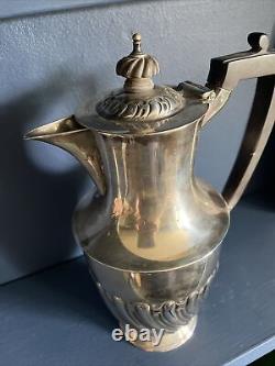 Edwardian Silver Coffee Pot Water / milk jug. Atkin Brothers Sheff 1907 Antique