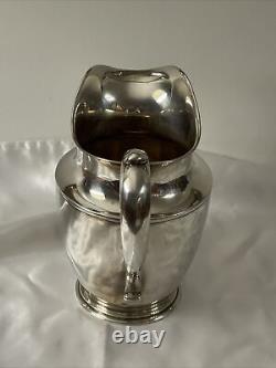 Elegant Vintage Wallace Sterling Silver Water Pitcher #201 4 1/2 Pts 569 Grams